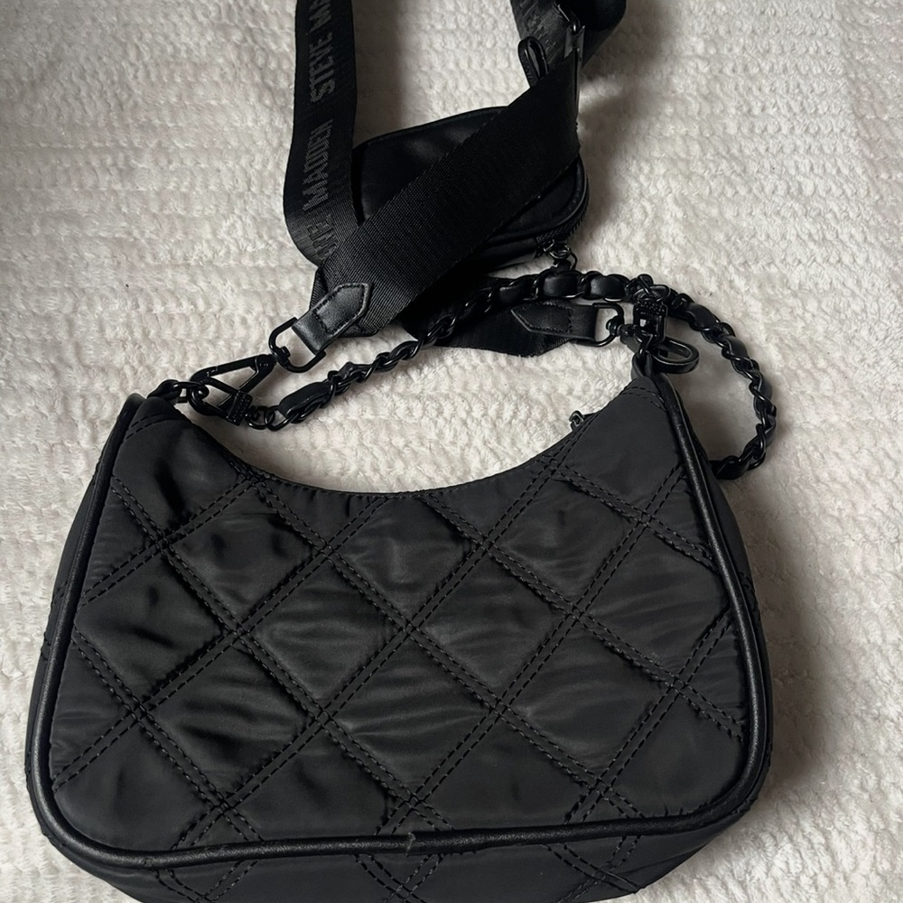 Steve Madden Black crossbody Bag with Chain Detail - Picture 6 of 8